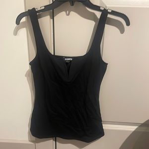 NWT express black wire v neck tank
